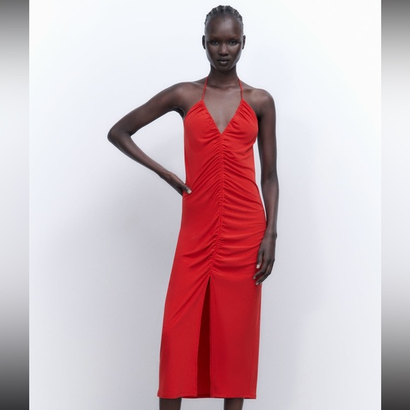 Zara red dress size Large - Picture 2 of 10